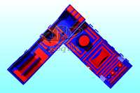 Nouveau design gonflable videur maison château ville enfants toboggan aire de jeux gonflable parc à thème