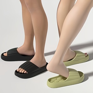 รองเท้าแตะ Veca Vc Unisex รุ่น Ultra-Comfortable Sporty EVA พื้นเจลกันเปื้อน พื้นนุ่ม สีเขียวอ่อน แบบสวมเปิดนิ้วเท้า สำหรับใส่ในบ้าน - Product Image 5