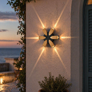 Lampes murales extérieures étanches à double <span class=keywords><strong>tête</strong></span>, éclairage créatif haut et bas, pour salon, jardin, villa - Product Image 1