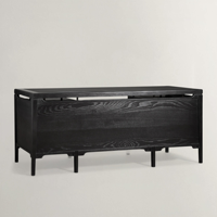 Bureau d'écriture moderne noir de 70 pouces avec deux meubles de rangement à 3 tiroirs, poignées dorées, espace ouvert pour les jambes, idéal pour le bureau à domicile et les meubles d'étude