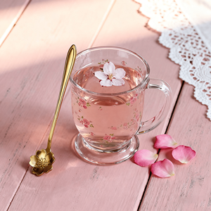 Commercio all'ingrosso di vendita calda Yogurt ciotola per la colazione con arco di Rose latte tazza di vetro tazza con cucchiaio per le ragazze - Product Image 5