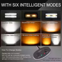 IP67 Wasserdichte LED-Arbeitsleuchte Weiß Amber 6 Intelligente Modi SOS Stroboskop LED Offroad-Leuchten für 4x4 Geländefahrzeuge