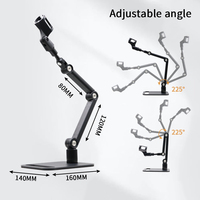 Statif Mikrofon Studio Profesional Anti-Noise Aluminium Desktop Mic Boom Beban 1,5KG 360 Derajat °   Pemutaran Podcast untuk OEM Grosir dalam Jumlah Besar