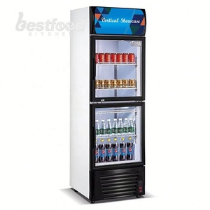 Vitrine réfrigérée double porte 2026 pour boissons / Réfrigérateur de présentation pour supermarché / <span class=keywords><strong>Congélateur</strong></span> vertical bleu - Product Image 2