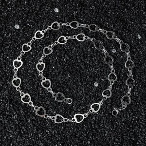 Collar de Cadena con Forma de Corazón de Acero Inoxidable, Diseño Personalizado de Hiphop, Collares Unisex de Moda, Joyería al por Mayor - Product Image 4