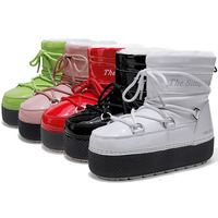 Bottes de neige hivernales mi-montantes parent-enfant, nouveau style, antidérapantes, à semelle épaisse, doublées de fourrure artificielle, extra-épaisses, pour l'extérieur
