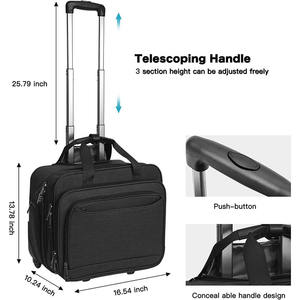 Bolsa de equipaje de lona de <span class=keywords><strong>viaje</strong></span> con mini carrito de piloto suave, bolsa impermeable personalizada con ruedas para <span class=keywords><strong>avión</strong></span> - Product Image 4