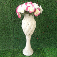 Grand vase en plastique blanc pour fleurs, tendance, pour mariage, fête, événement, décoration extérieure