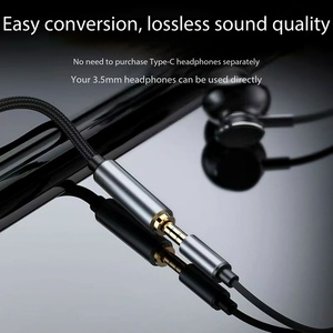<span class=keywords><strong>Adaptateur</strong></span> de téléphone à tête ronde de type C à 3,5 mm, convertisseur de casque, carte son, câble <span class=keywords><strong>adaptateur</strong></span> audio, compatible avec <span class=keywords><strong>Apple</strong></span> et Huawei - Product Image 3