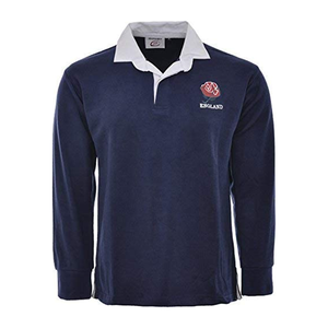 Camisetas de manga larga de <span class=keywords><strong>rugby</strong></span> de <span class=keywords><strong>Inglaterra</strong></span> personalizadas con logotipo bordado 65% poliéster 35% algodón tallas personalizadas - Product Image 1