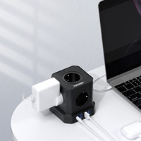 Bloc multiprise 5 prises avec charge rapide USB-C 20W et 3 ports USB-A haute puissance, certifié CE RoHS pour la maison et le bureau