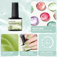 Ensemble de vernis à ongles gel œil de chat 7 couleurs avec aimant, vernis à ongles gel œil de chat 9D, couleurs holographiques classiques, paillettes galaxie pour salon de manucure