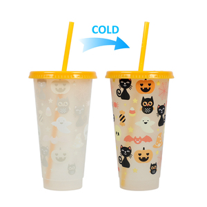 Bicchieri Luminosi per Halloween e Natale, Regali per Ragazze, Ragazzi e Donne, Tazze Riutilizzabili per Bevande Fredde, Bicchieri in Acrilico Fluorescenti per Halloween - Product Image 3