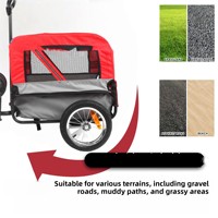 Remorque de vélo pliable de haute qualité pour animaux de compagnie, poussette, chariot de transport extérieur, chariot de jogging