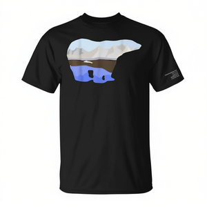 Maglietta JamCats Biomes Tundra Polar Bear Nera Unisex Taglia Adulto Media - Product Image 2