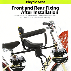 Siège de vélo confortable et réglable, selle de vélo, siège de vélo monté à l'avant, siège de vélo pour enfant - Product Image 6