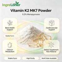 Poudre de Vitamine K2 MK7 de Qualité Alimentaire pour Adultes, Menaquinone 0,2% VK2 MK7 pour Compléments Alimentaires – Approvisionnement Direct Usine en Gros