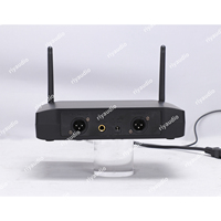Système de micro sans fil numérique IR UHF double canal multi-fréquence GLXD4, conception optimisée haute précision, un émetteur pour deux micros avec écran LCD pour la parole