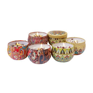 Velas Aromáticas de Parafina en Latas de Hierro que Crean un Ambiente Acogedor y Sirven como Decoración Elegante para el Hogar - Product Image 1