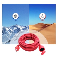 Câble d'extension électrique extérieur étanche IP44 en cuivre pur, 10 m, 16A, prise Schuko moulée, certifié VDE CE GS