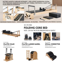 Equipo de Gimnasio Pilates de 200 m², Máquinas de Fitness Comerciales de Lujo para Interiores, Marca Privada, Logotipo Personalizado, Set de Entrenamiento de Madera para Estudio