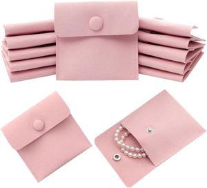 Wholesale Bracelet Jewelry Pouch Bulk Packaging Bags Small <b>Gift</b> Pouches Mini <b>Envelope</b> Style Drawstring Sealed Screen Printed - Product Image 1