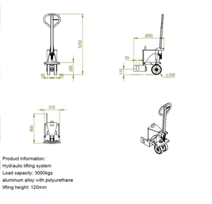 Système de roulettes de manutention robustes 8T/10T pour conteneurs ISO, avec levage hydraulique, en polyuréthane, fonte et plastique - Product Image 5