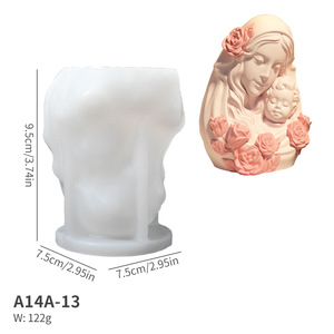 Molde de Silicone para Vela Aromática de Dia das Mães, DIY, Ornamento 3D Mãe e Filho, Ferramenta Segura e Não Tóxica para Bolos - Product Image 6