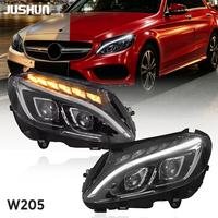 Éclairage automobile JUSHUN, phares LED pour Mercedes Benz Classe C W205 15-21, luminosité accrue de 300%, accessoires de phares