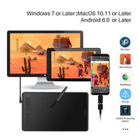 Huion — tablette graphique H950P pour dessin digital, adaptée au pc, avec stylet portable, stylet inclinable, 8192 niveaux de sensibilité à la pression, USB, design bon marché