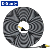 Cable Ethernet Cat8 con Trenzado de Nailon, 5m 10m 20m 30m, Cobre Puro, Rj45-rj45, para PS5, Router, Laptops, Cable de Conexión Cat 8