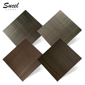 Sucel Steel 4X10 2Mm 0.9Mm Thickness 304 Black Brush Stainless Steel Sheets From Foshan