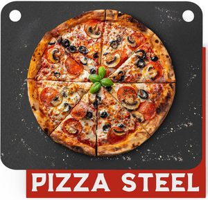 Piastra in Acciaio per <span class=keywords><strong>Forno</strong></span> <span class=keywords><strong>Pizza</strong></span> a Riscaldamento Rapido, Alternativa Premium per Cuocere la <span class=keywords><strong>Pizza</strong></span> con Maggiore Conducibilità al Calore, Superiore a Padella e <span class=keywords><strong>Pietra</strong></span> - Product Image 2
