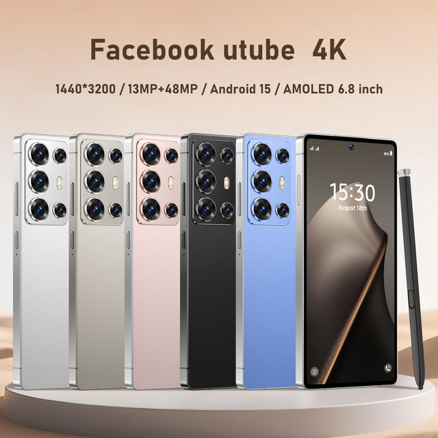 2026 New S6 6.8" 16+512GB 8000mAh Android Smartphone 8-Core 5G Unlocked Dual SIM Face ID Long Standby