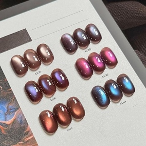6 Colors Glitter Holographic Nail Polish Set, UV Cure <b>Gel</b> for DIY Manicure Cat Eye <b>Gel</b> Nail Polish <b>Kit</b> - Product Image 1