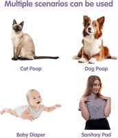 Sacs à déchets pour animaux de compagnie en PE noir, vente en gros d'usine, sacs à couches pour bébés en plastique imprimés sur mesure avec parfum et fermeture facile