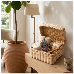 Panier de rangement en corde de papier tressé à la main de haute qualité, bac de rangement rectangulaire moderne, panier tissé polyvalent pour la maison et le bureau - Product Image 4