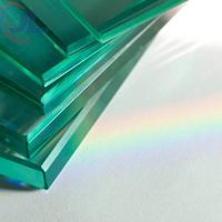 Balustrade en verre avec bords polis, verre de sécurité trempé de 12 mm