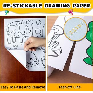 Kinder-Zeichen rolle Mal papierrolle für Kinder, Zeichen papierrolle DIY-Malerei Zeichnung Farbe Füll papier Graffiti-Schriftrolle - Product Image 3