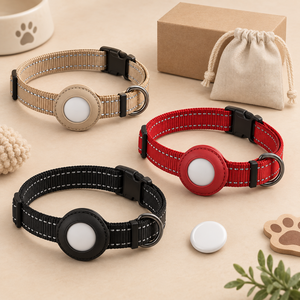Collar Reflectante Ajustable para Mascotas con Soporte para AirTag, para Perros y Gatos, Accesorio Antipérdida para Rastreo de Mascotas - Product Image 3