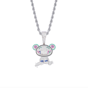 diamantes takashi murakami Sr. DOB perezoso Folovora de personaje de dibujos animados lindo colgante collar - Product Image 4