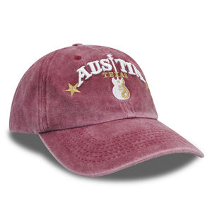 Casquette classique à profil bas en coton lavé confortable à 6 panneaux avec logo brodé personnalisé - Product Image 1