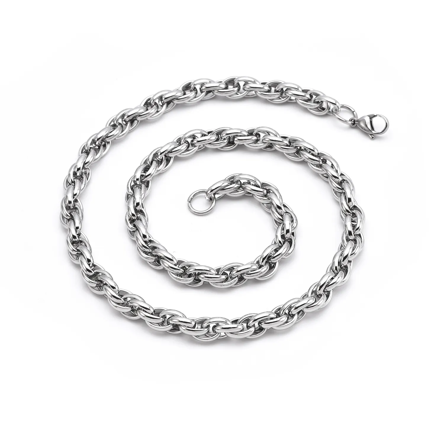 bijoux acier inoxydable Custom logo pattern length chain Necklace