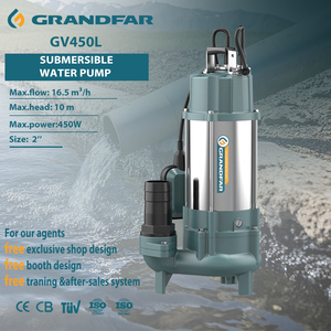 Grandfar 220V 450W 0.6HP 10M Head OEM Stainless Steel <b>Submersible</b> Sewage <b>Pump</b> High Sump GV450L <b>Submersible</b> Sewage <b>Pump</b> GV450L GV - Product Image 1