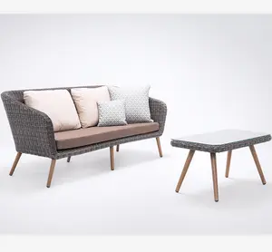 新到货简单设计柳条户外家具花园天井藤爱座椅沙发