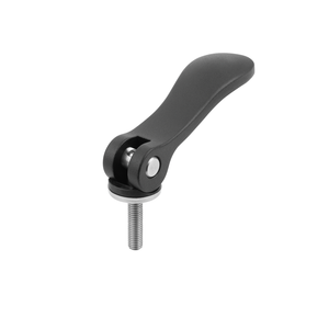 K0005 Red & Black Powder Coated Aluminium Cam Lever Handle Size 9 Stainless Steel <b>Quick</b> Action <b>Clamp</b> - Product Image 1