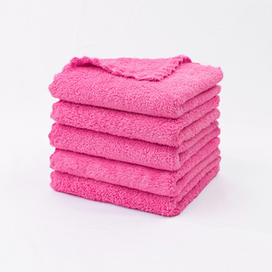 Serviettes en microfibre à poils coupés, en polaire corail, épaissies, pour le nettoyage domestique, prêtes à l'emploi transfrontalières, personnalisables par étiquetage sous vide - Product Image 4
