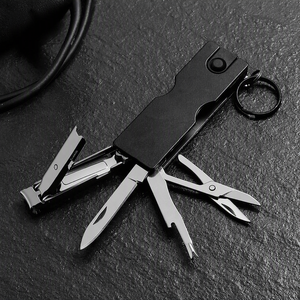 Portachiavi Multifunzione con Attrezzi per Riparazione Biciclette, Tagliaunghie e Mini Coltello Tascabile, Accessorio Nero per Mountain <span class=keywords><strong>Bike</strong></span> - Product Image 2
