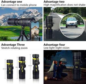 منظار أحادي العين 10-300x40/10-30x40/8-24x30 بتكبير <span class=keywords><strong>10x</strong></span> و300x عالي الجودة يدعم الهواتف الذكية - Product Image 3