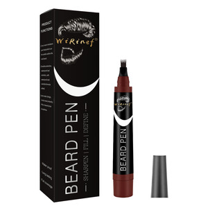 Lápiz Rellenador de Barba – Cepillo Impermeable para Dar Volumen al Cabello, Lápiz Estilizador para Barba, Bigote, Patillas, Cejas – Negro Natural, Barb - Product Image 1